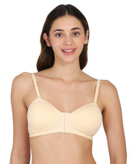 Front Open Padded T-shirt Bra Skin Colour