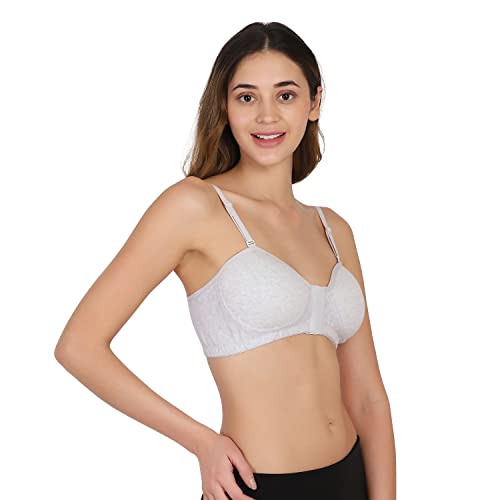 Front Open Padded T-shirt Bra White Colour