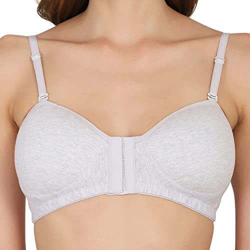 Front Open Padded T-shirt Bra White Colour