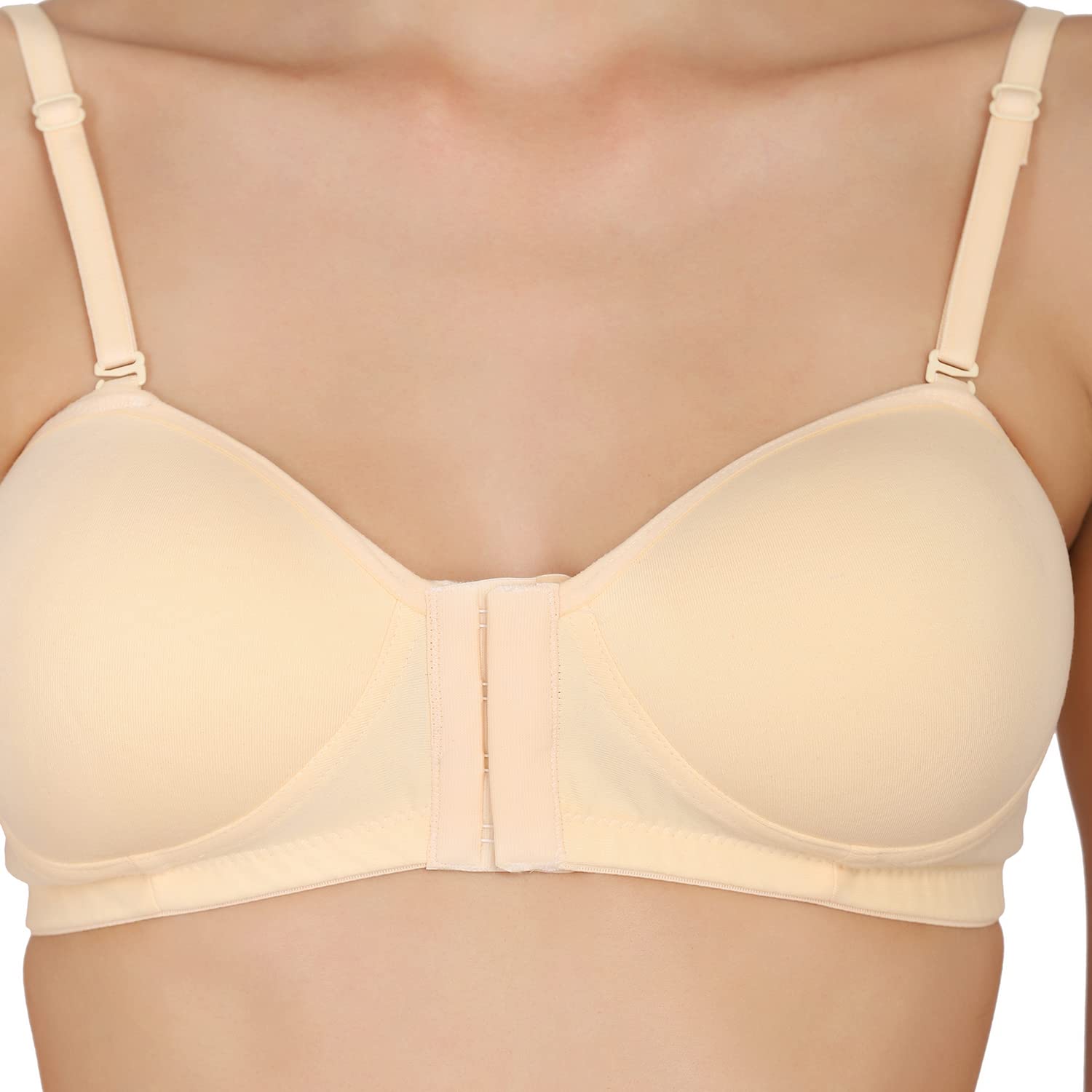 Front Open Padded T-shirt Bra Skin Colour