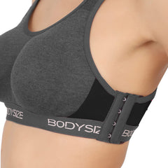 SF26 Side Hook Padded Sports Bra Black