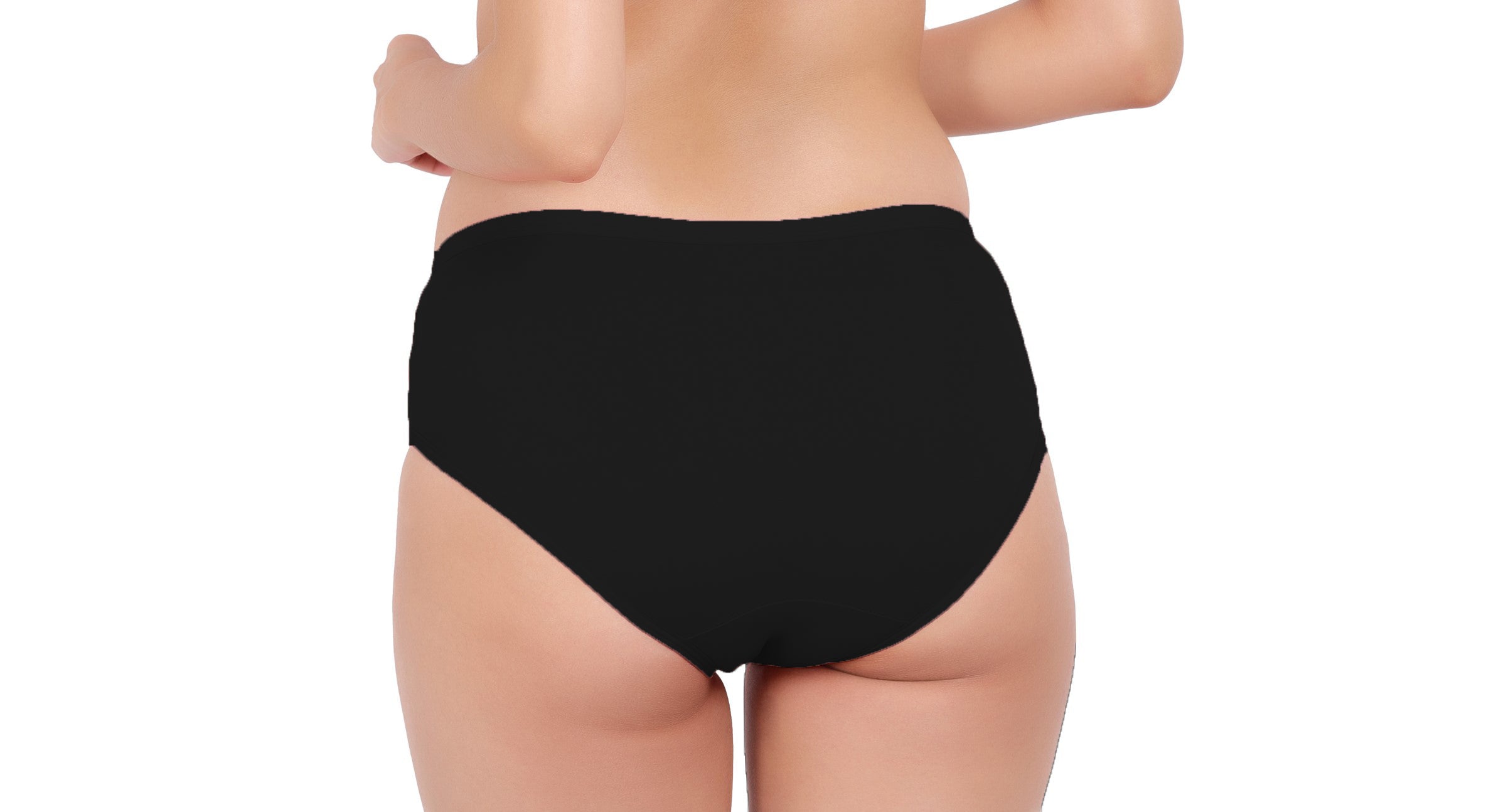 AN40 Cotton Lycra Mid-Waist Hipster Panty black