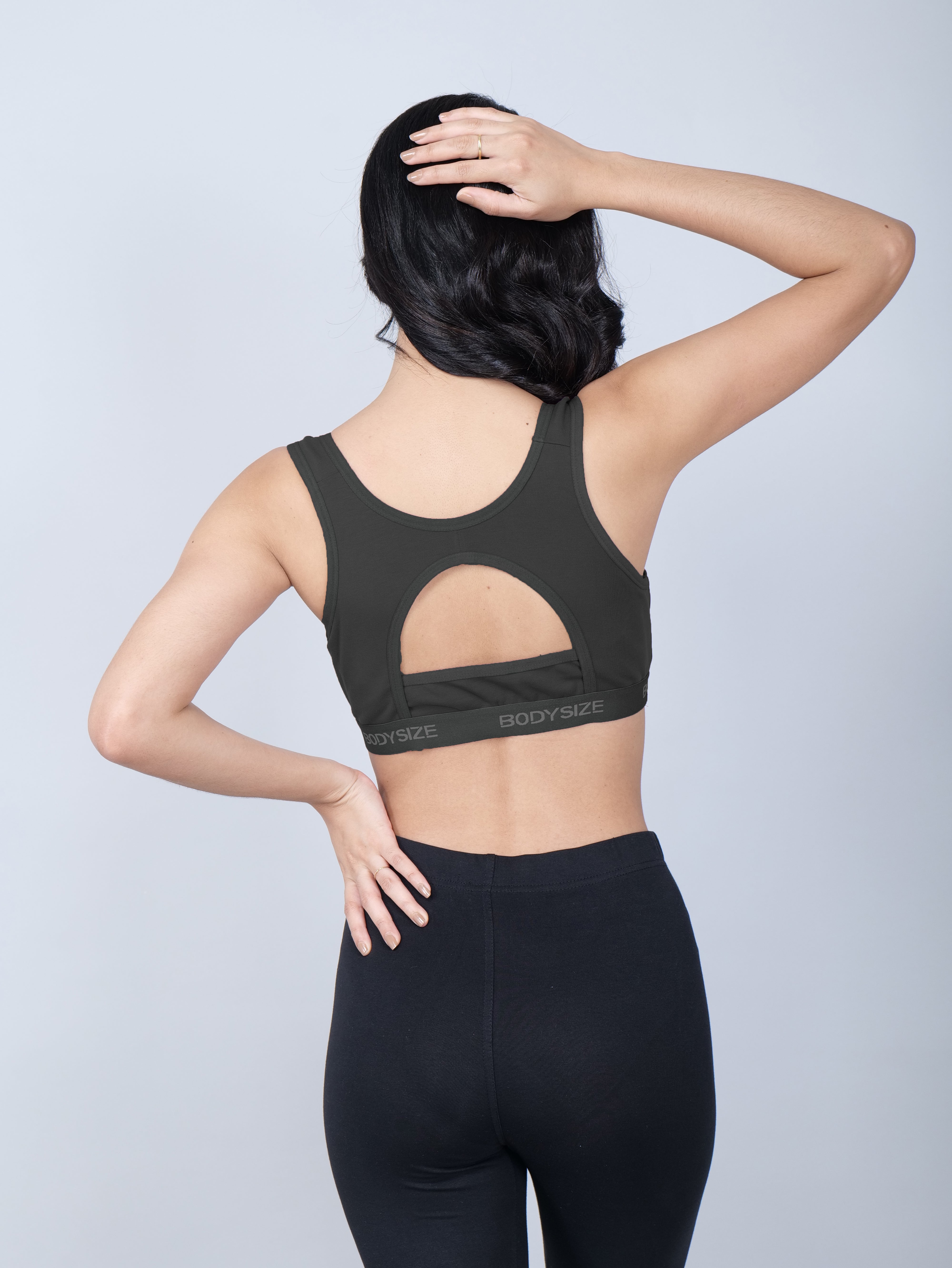 SF28 High Impact Padded Sports Black Bra