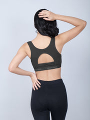 SF28 High Impact Padded Sports Black Bra