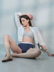 P10 Melange Cotton Hipster Mid-Waist Panty