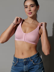 Front Open Seemless Every Day Bra Blush Colour