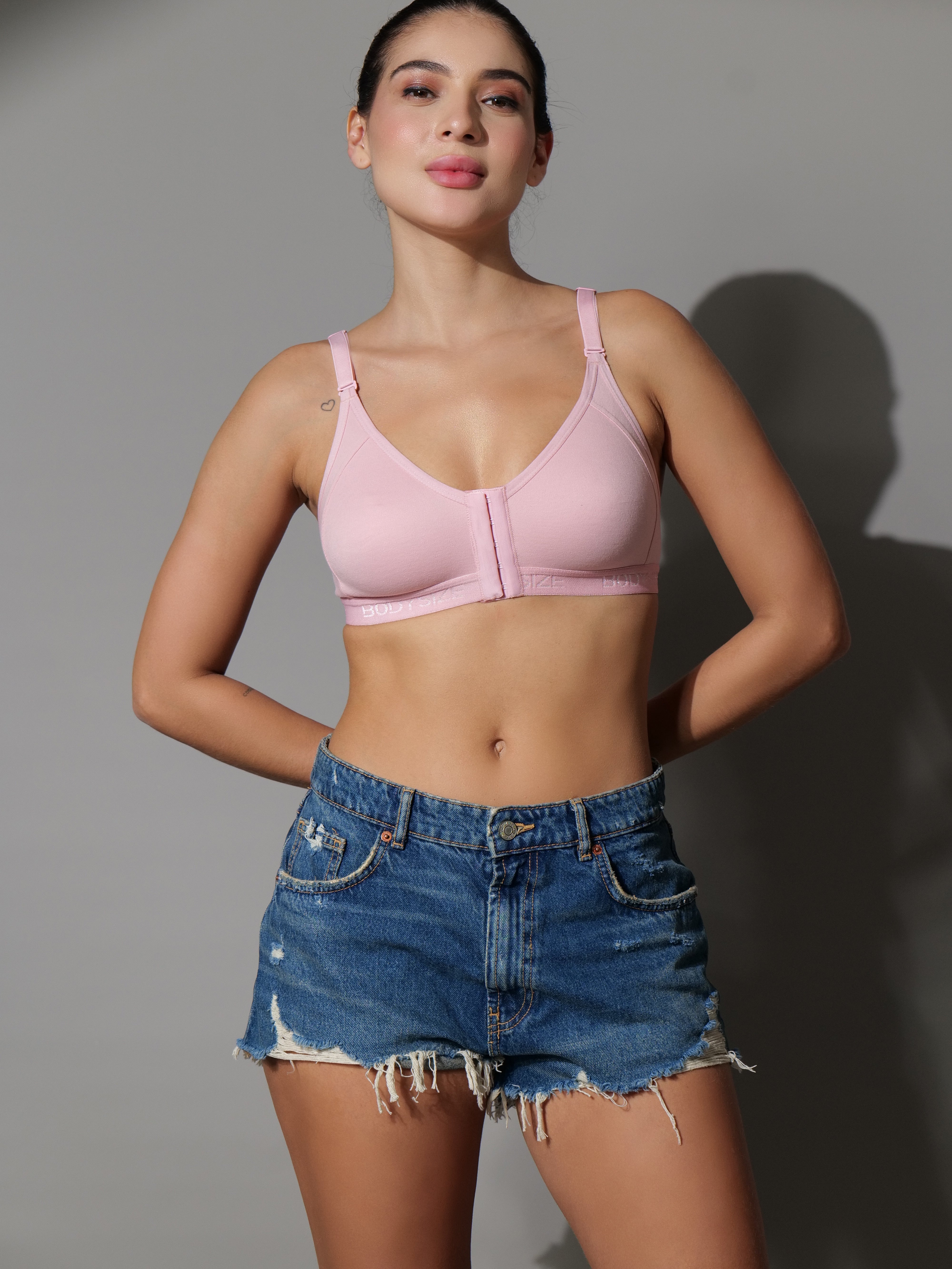 Front Open Seemless Every Day Bra Blush Colour