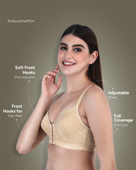 Front Open Padded T-shirt Bra full cup skin