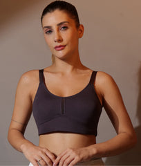 Breeze Everyday Slip-On Bra in Grey Colour
