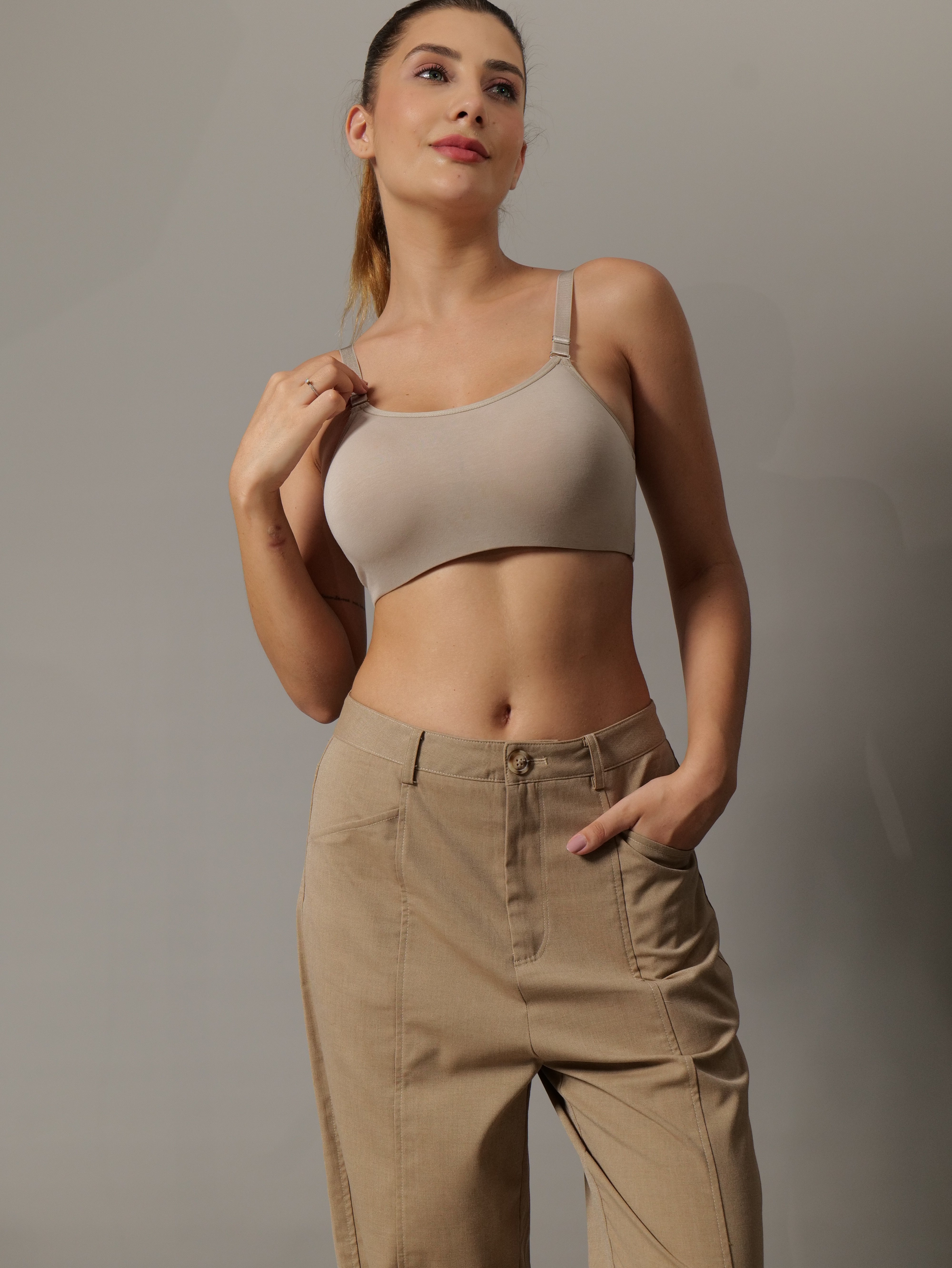 Cami Everyday Padded Bra in Camel Colour