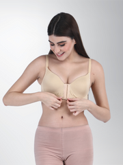 Front Open Padded T-shirt Bra full cup skin
