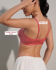 Front Open Designer Seamless Bra pink