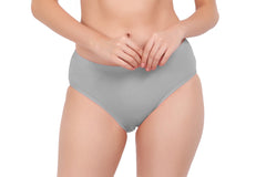 AN40 Cotton Lycra Mid-Waist Hipster Panty grey