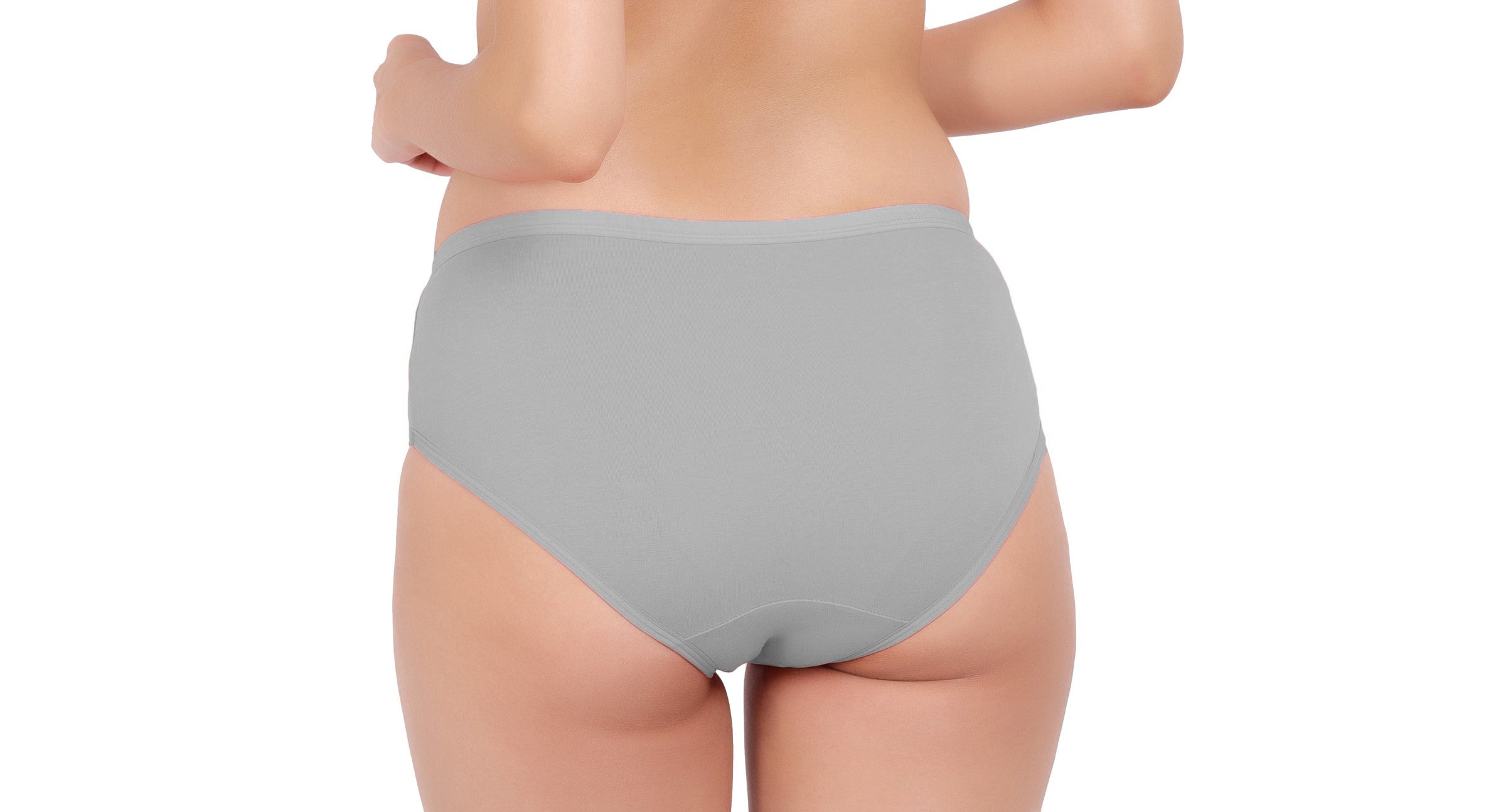 AN40 Cotton Lycra Mid-Waist Hipster Panty grey