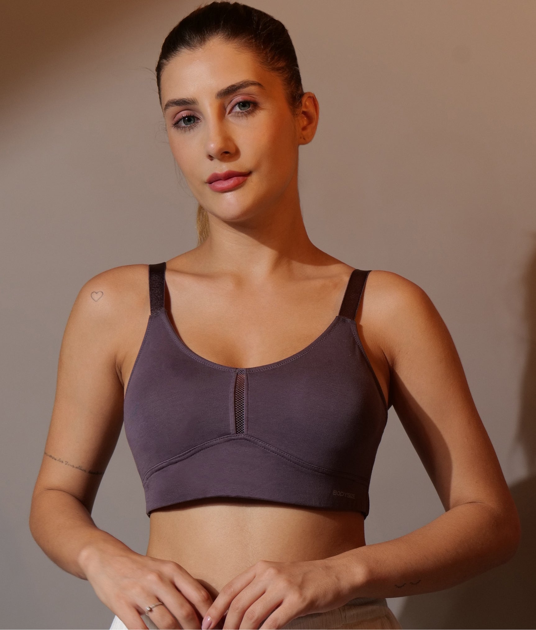 Breeze Everyday Slip-On Grey Colour Bra
