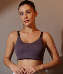 Breeze Everyday Slip-On Grey Colour Bra