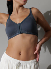 Front Open Seemless Every Day Bra Grey Colour