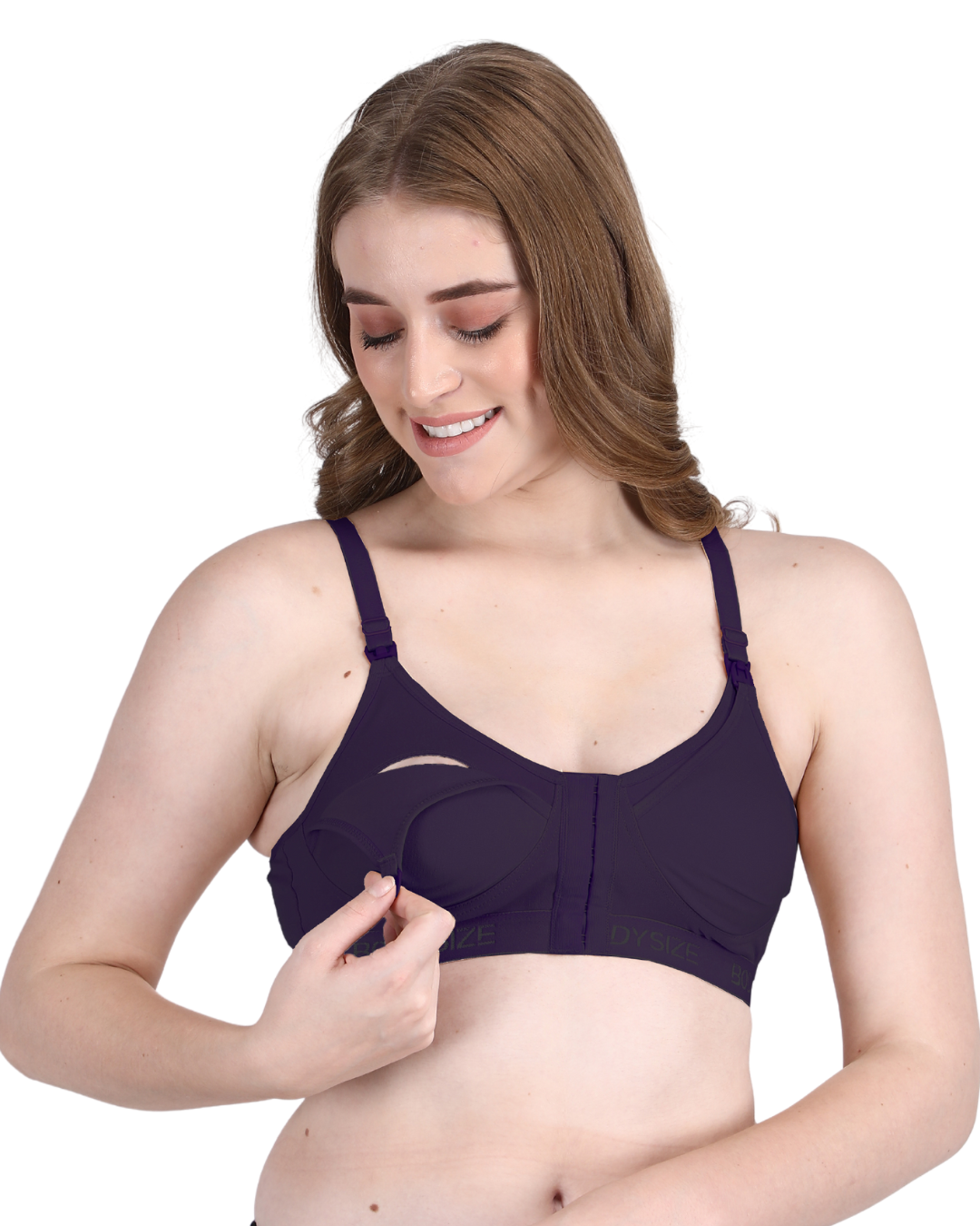 Front Open Feeding Bra Wine Colour