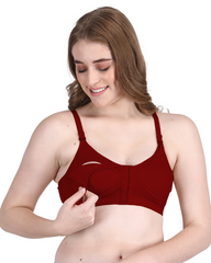 Front Open Feeding Bra Maroon Colour