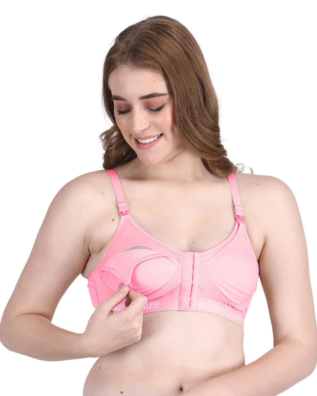 Front Open Feeding Bra Pink Colour