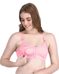 Front Open Feeding Bra Pink Colour