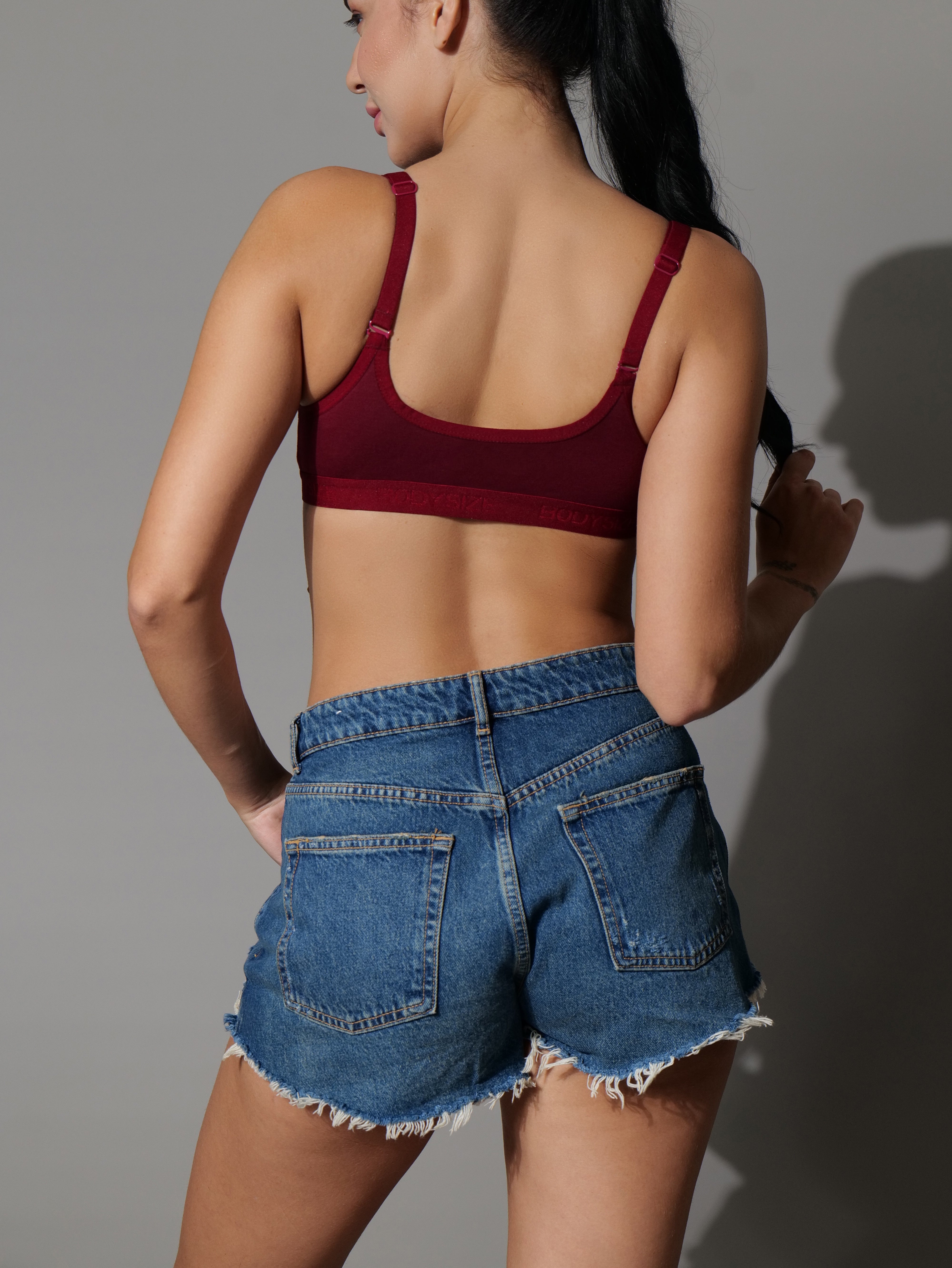 Front Open Seemless Every Day Bra Maroon Colour