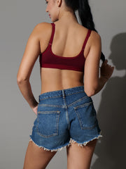 Front Open Seemless Every Day Bra Maroon Colour