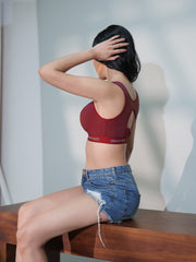 Maroon SF28 High Impact Padded Sports Bra