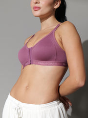 Front Open Seemless Every Day Bra Mulberry Colour