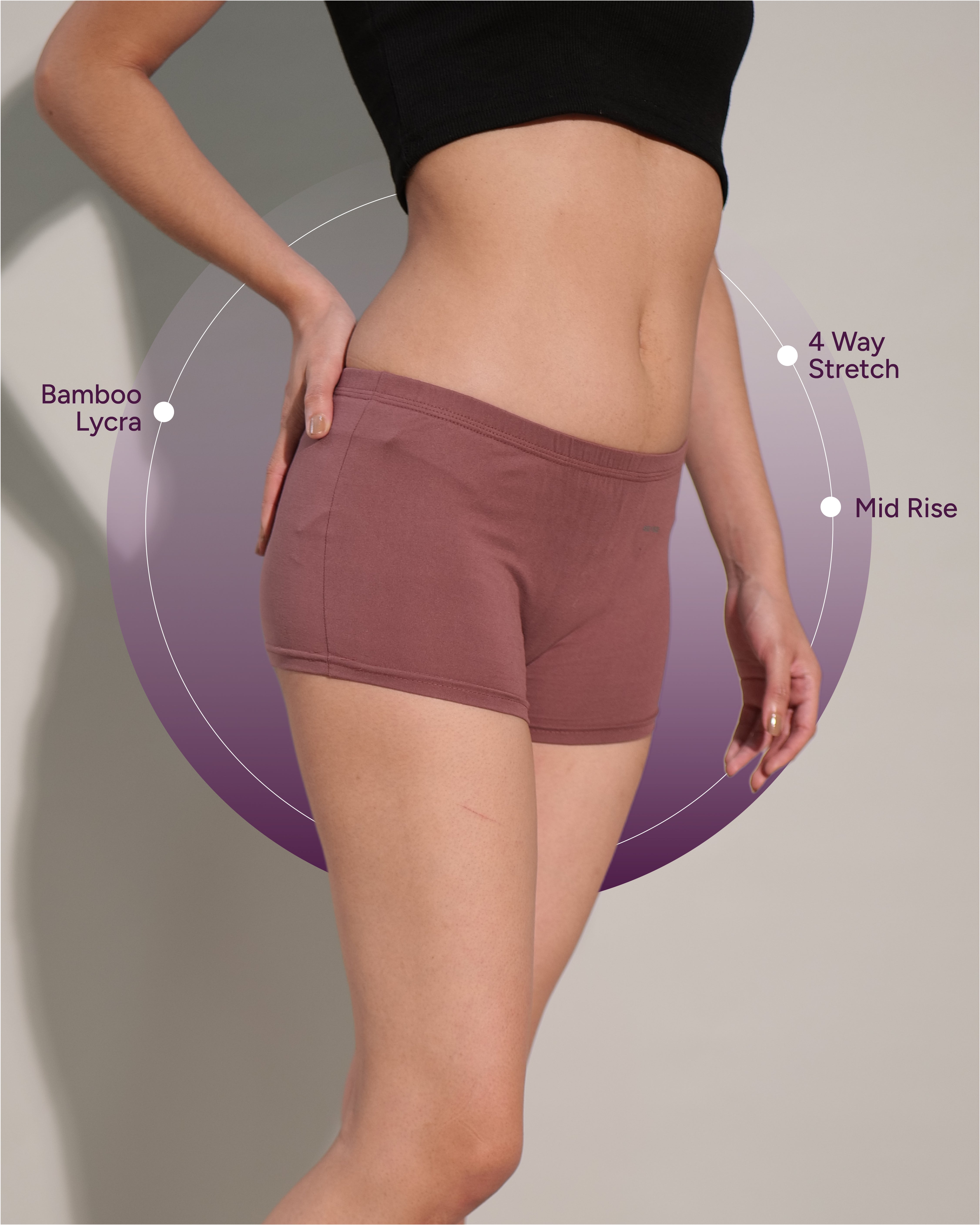 Cycling Short For Women Mulberry Color