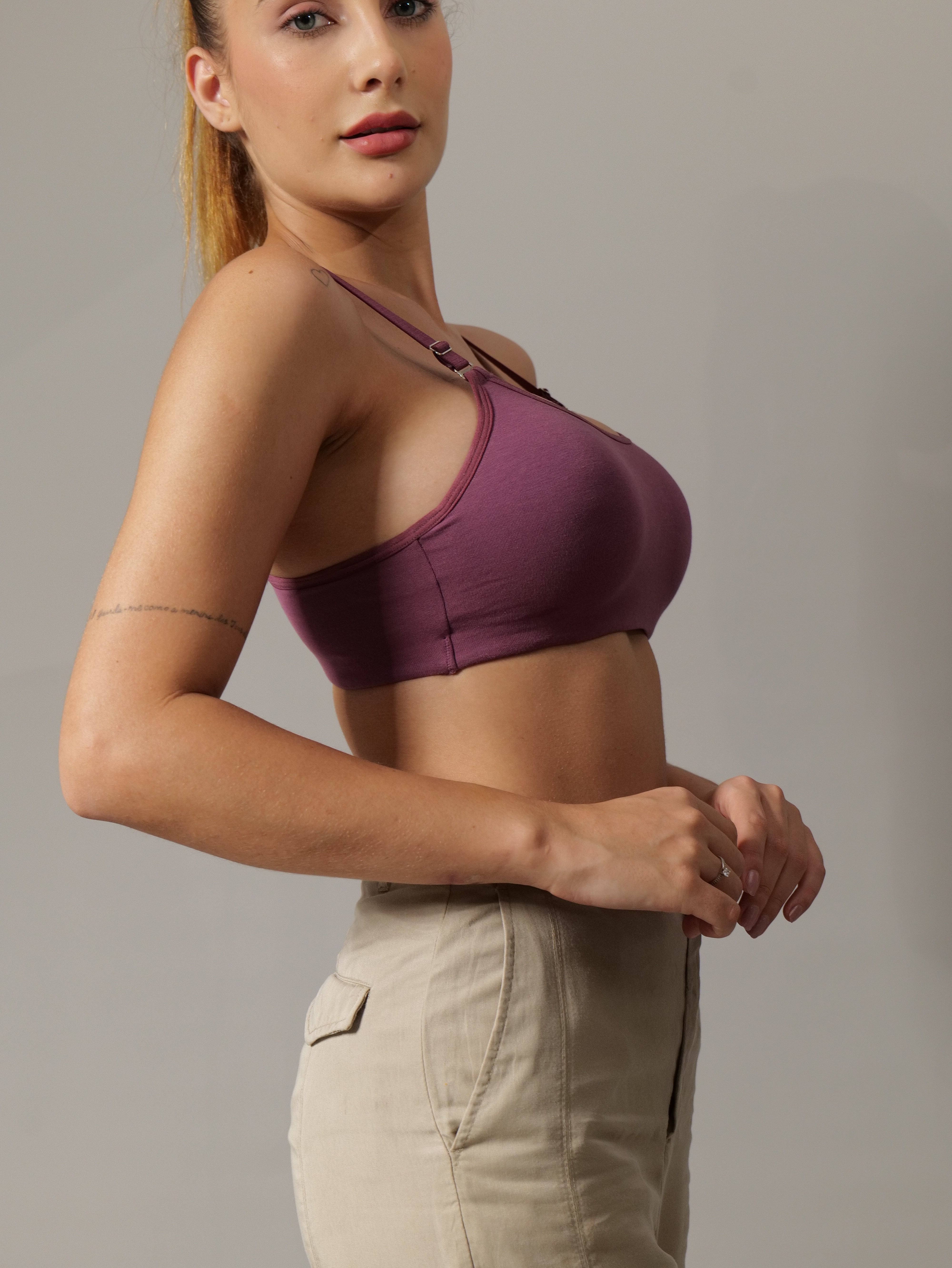Cami Everyday Padded Bra in Mulberry Colour