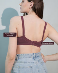 S310 Cotton Seamless Shaper Bra mulberry