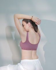 Front Open Sports Cotton Bra mulberry