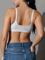 Front Open Seemless Every Day Bra White Colour