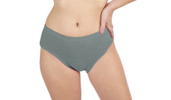 Cotton Melange Mid-Waist Panties Navy Colour