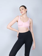 Front Open Sports Cotton Bra blush