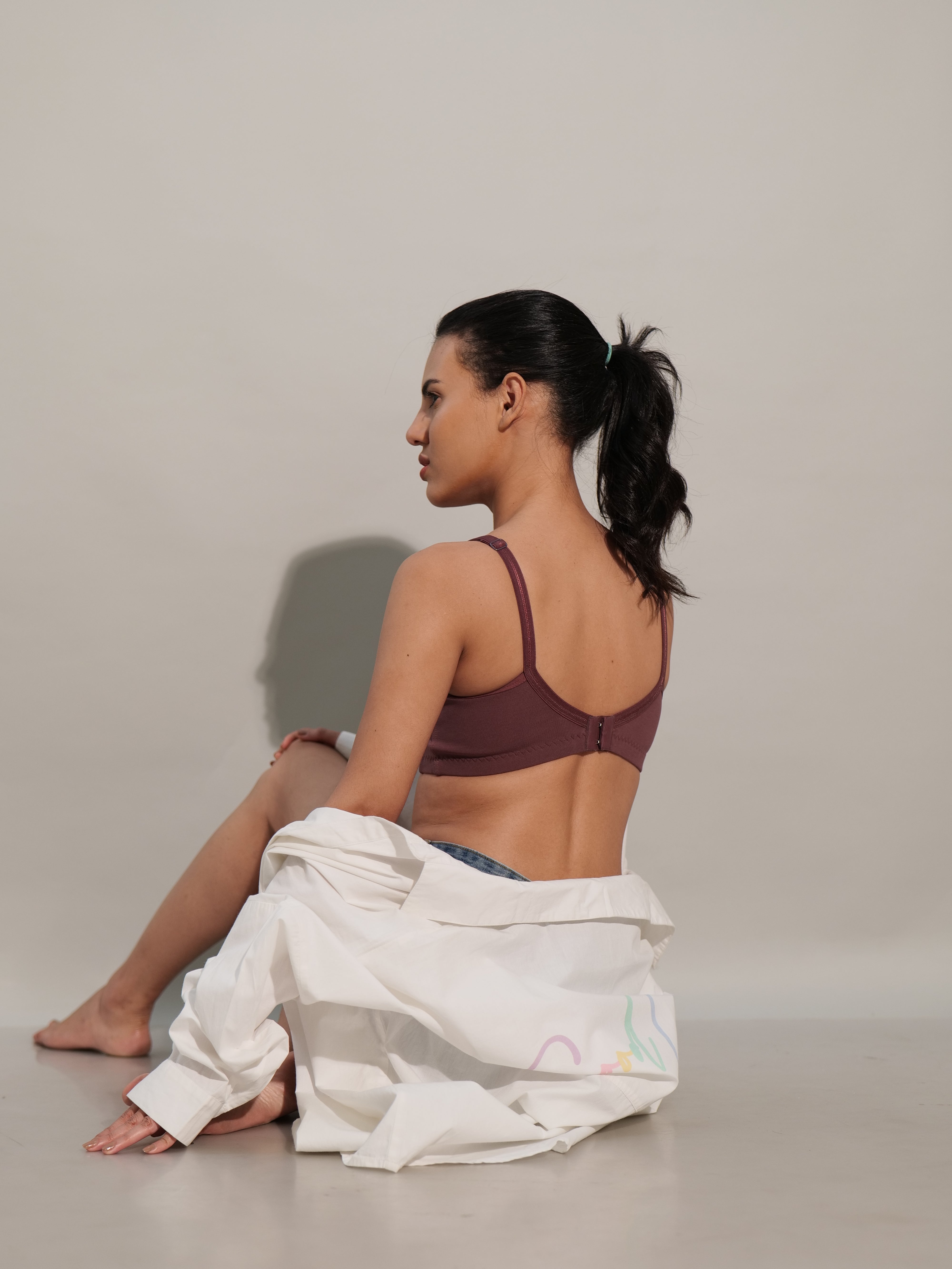 SF29 Designer Padded Cotton Mulberry Bra