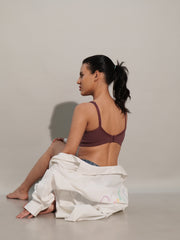 SF29 Designer Padded Cotton Mulberry Bra