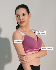 Yoga Sports Bra in Purple Color
