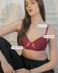 SF27 Light Padded Everyday Bra Maroon Colour