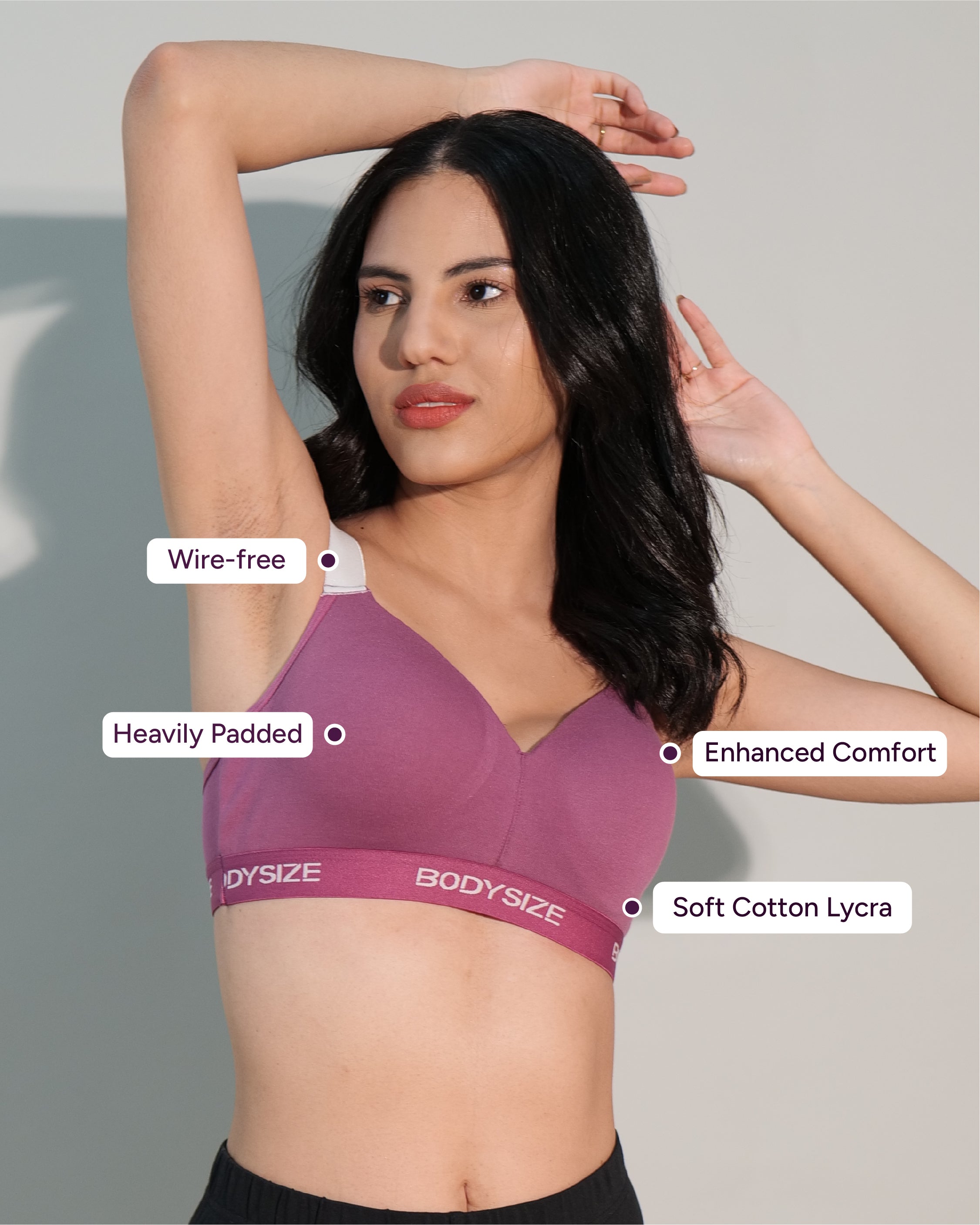 Women Yoga Sports Bra Purple Color