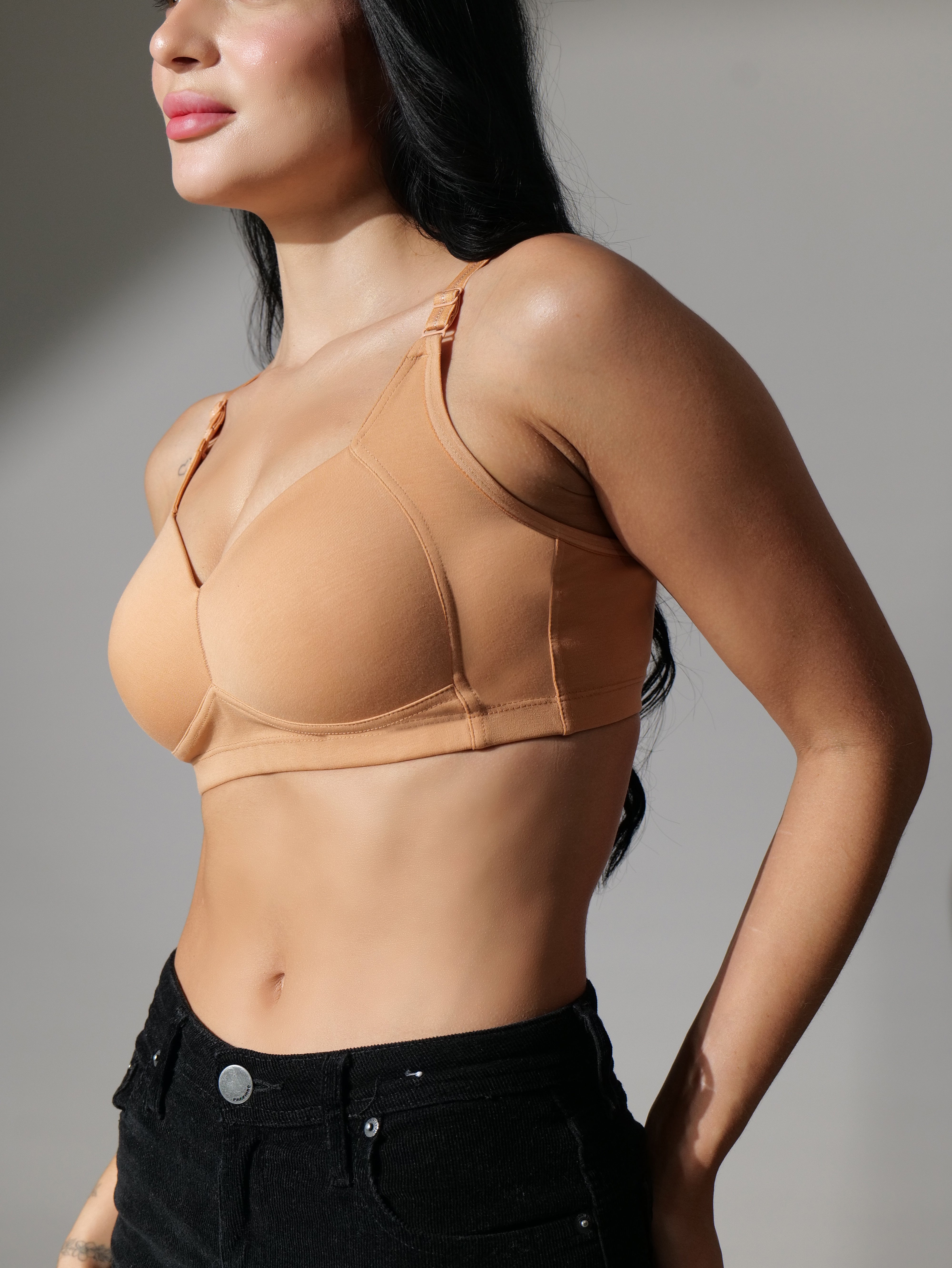 SF29 Designer Padded Cotton Skin Colour Bra