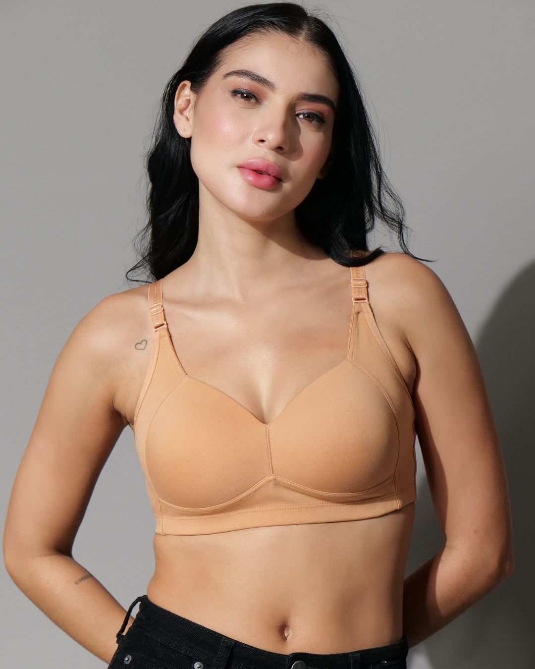 SF29 Designer Padded Cotton Skin Colour Bra