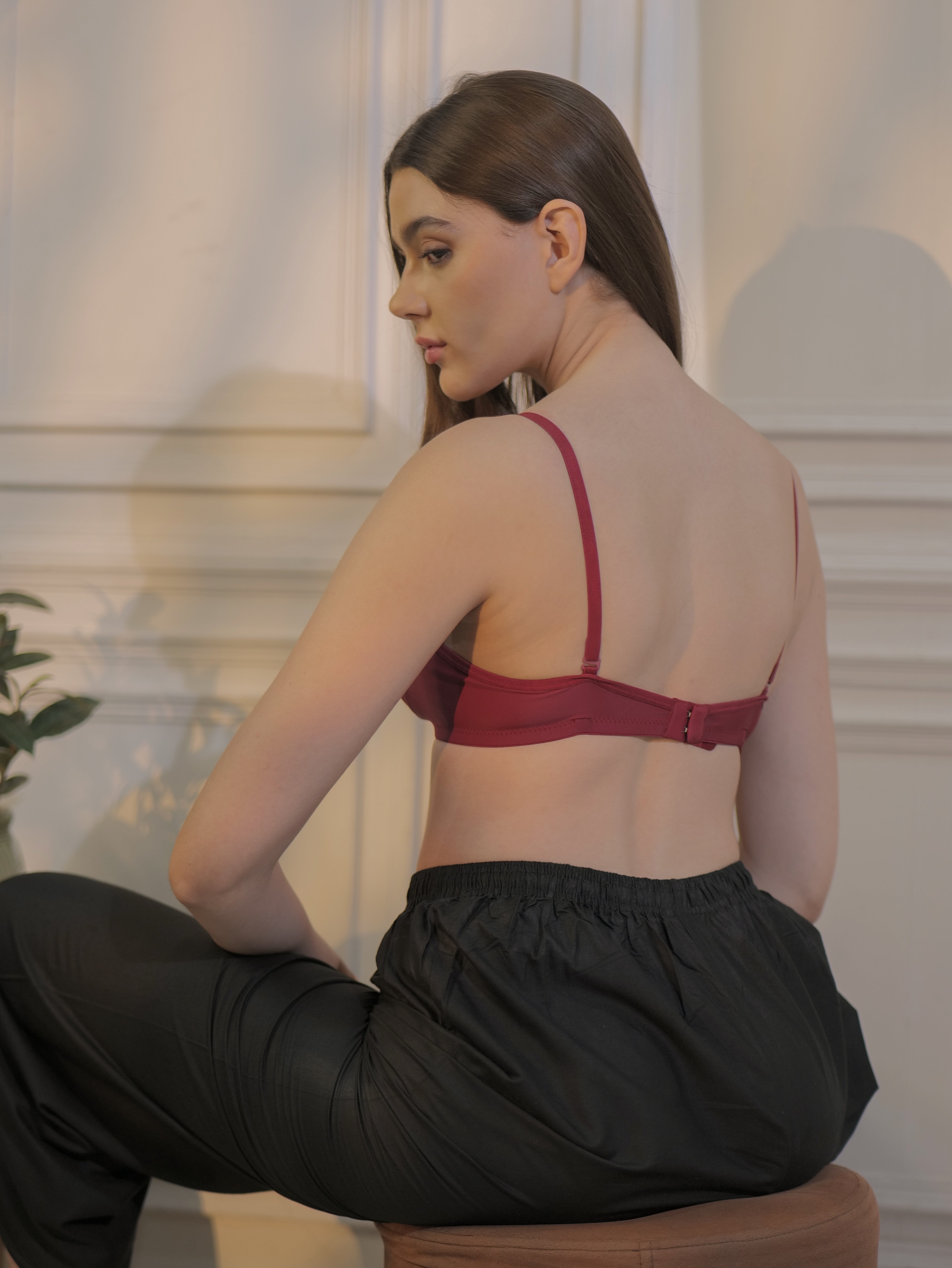 SF27 Light Padded Everyday Bra Maroon Colour