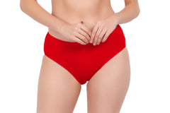 AN40 Cotton Lycra Mid-Waist Hipster Panty red