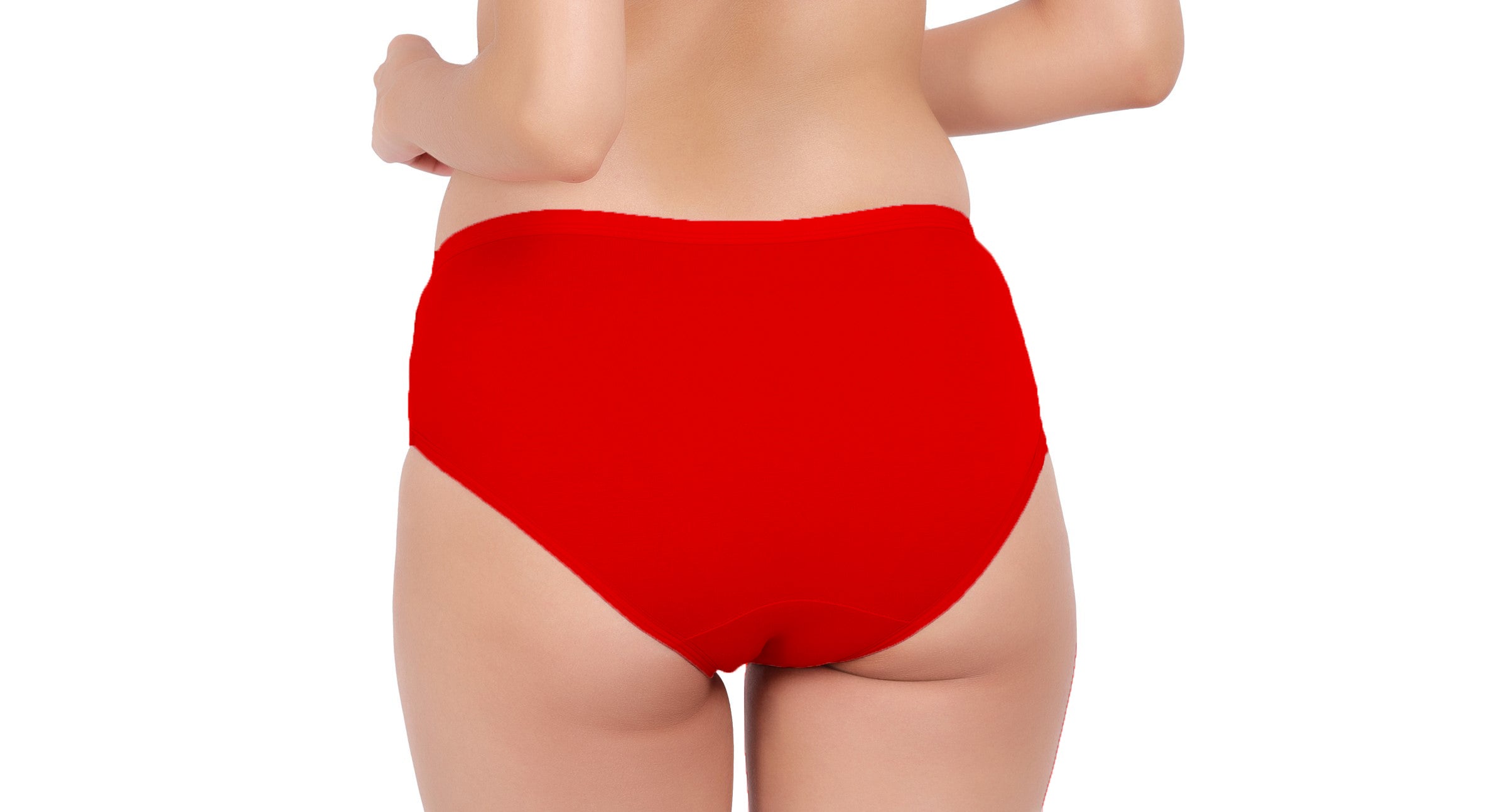 AN40 Cotton Lycra Mid-Waist Hipster Panty red