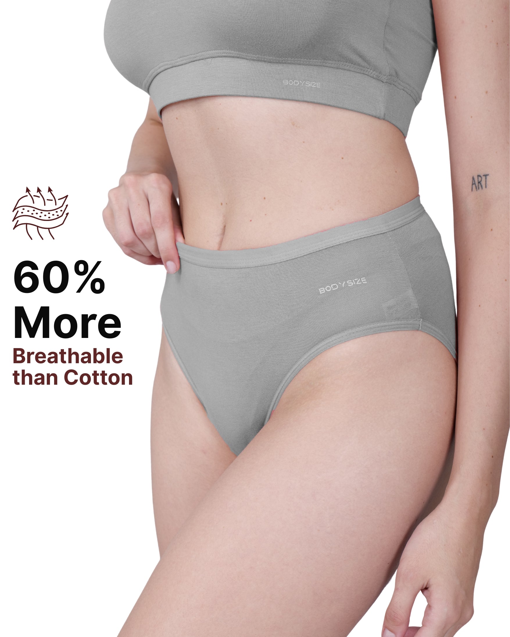 Grey Colour Bamboo Panty