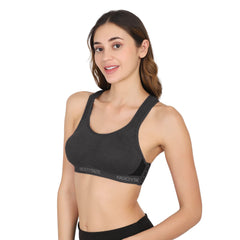 SF26 Side Hook Padded Sports Bra Black