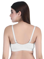 Front Open Padded T-shirt Bra full cup white