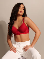 SF32 Padded Sports Slip-On Bra Marron Colour